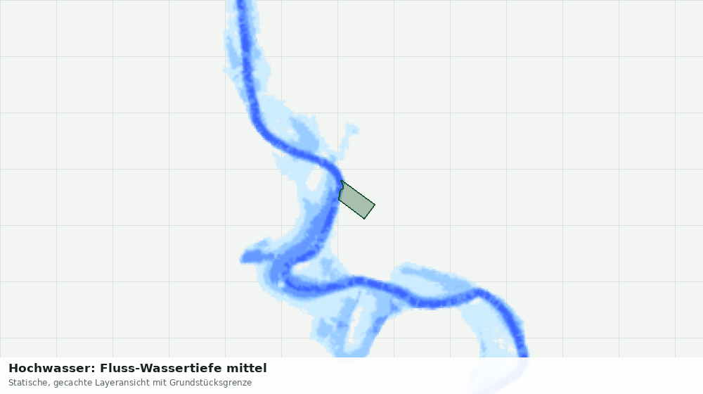 Statische Kartenansicht: Hochwasser: Fluss-Wassertiefe mittel