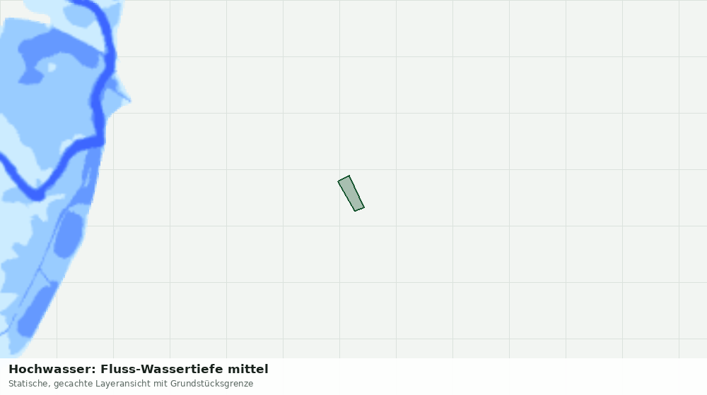 Statische Kartenansicht: Hochwasser: Fluss-Wassertiefe mittel