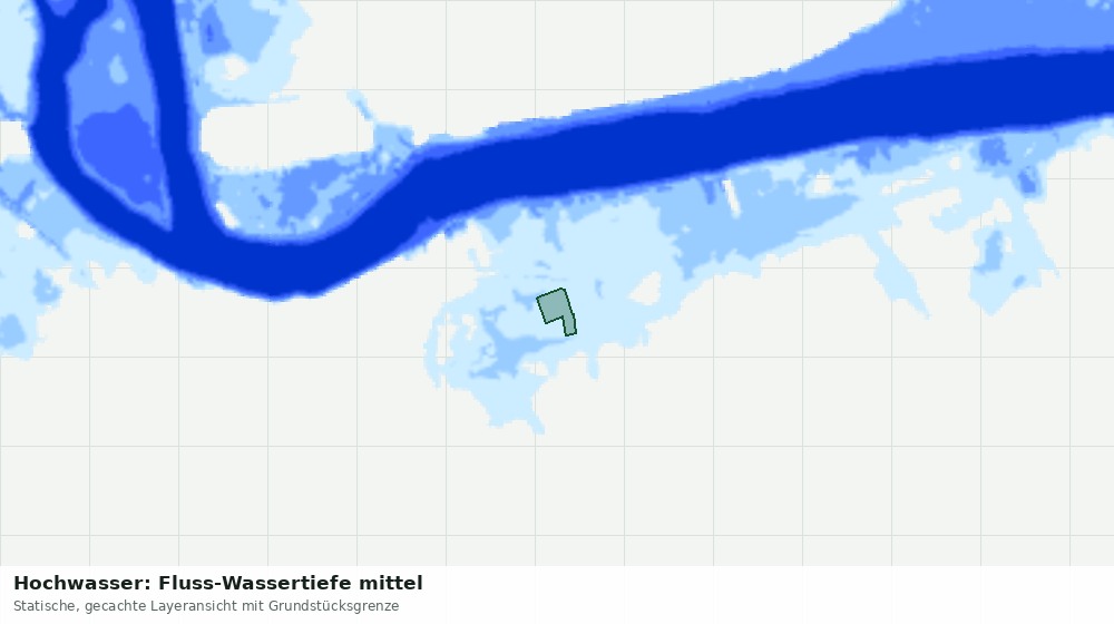 Statische Kartenansicht: Hochwasser: Fluss-Wassertiefe mittel