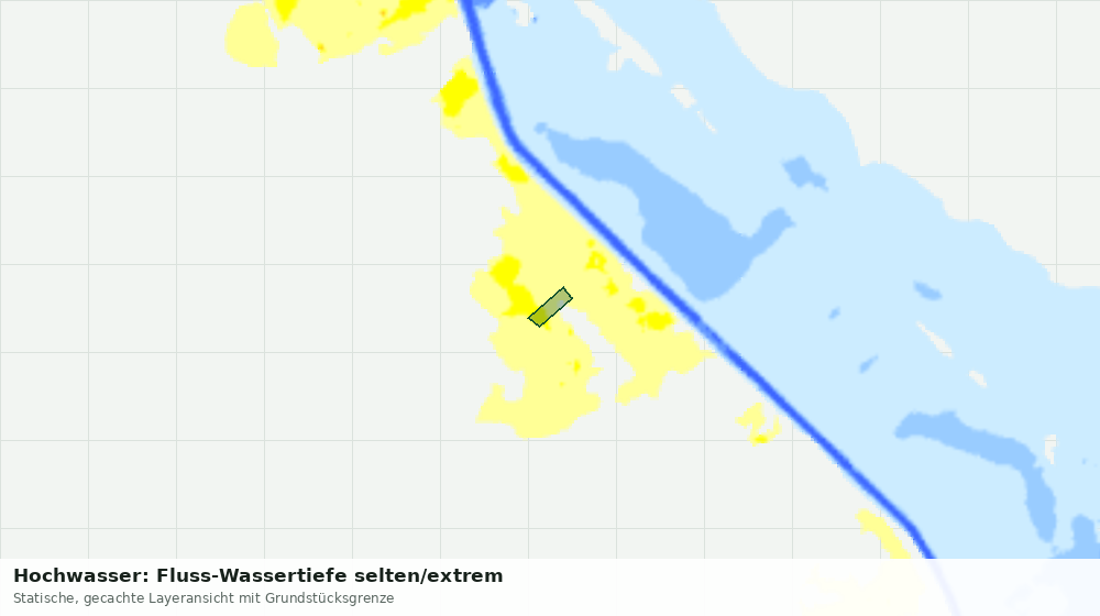 Statische Kartenansicht: Hochwasser: Fluss-Wassertiefe selten/extrem