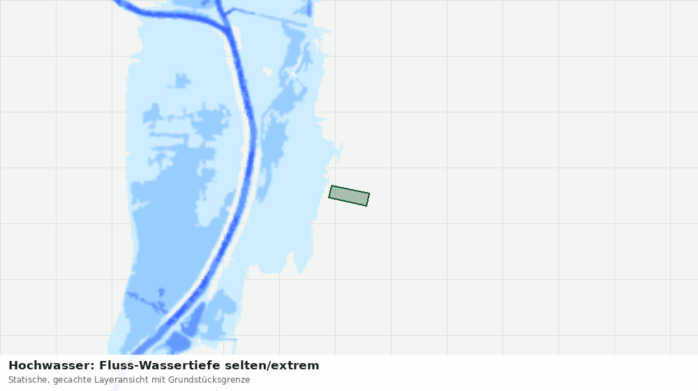 Statische Kartenansicht: Hochwasser: Fluss-Wassertiefe selten/extrem