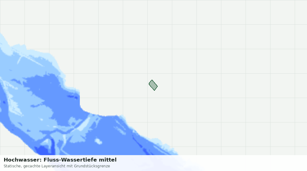Statische Kartenansicht: Hochwasser: Fluss-Wassertiefe mittel