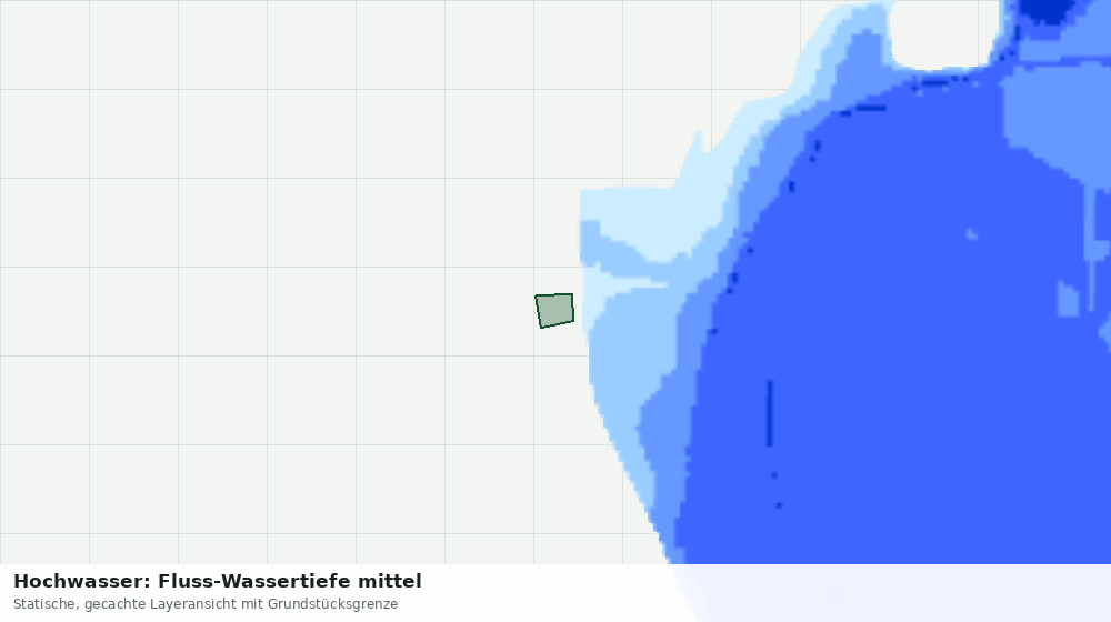 Statische Kartenansicht: Hochwasser: Fluss-Wassertiefe mittel