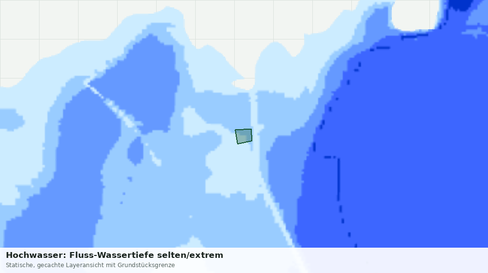 Statische Kartenansicht: Hochwasser: Fluss-Wassertiefe selten/extrem