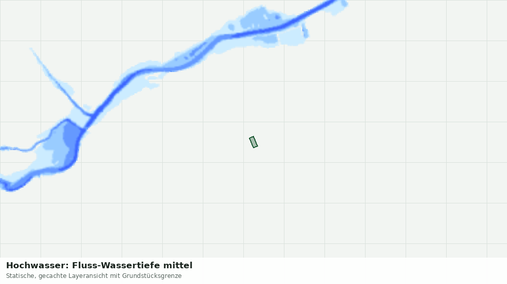 Statische Kartenansicht: Hochwasser: Fluss-Wassertiefe mittel