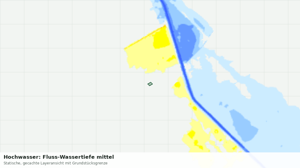 Statische Kartenansicht: Hochwasser: Fluss-Wassertiefe mittel