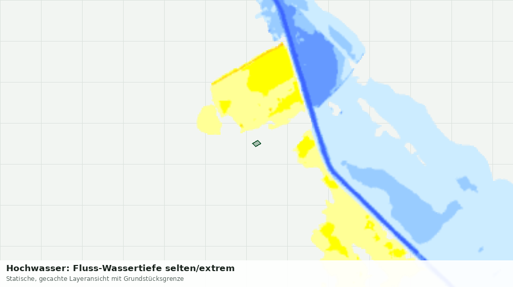 Statische Kartenansicht: Hochwasser: Fluss-Wassertiefe selten/extrem
