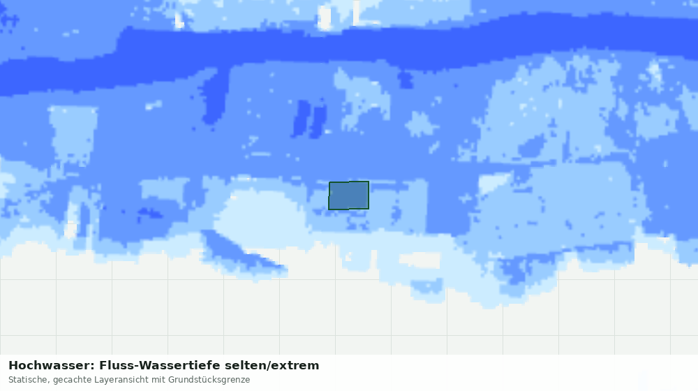 Statische Kartenansicht: Hochwasser: Fluss-Wassertiefe selten/extrem