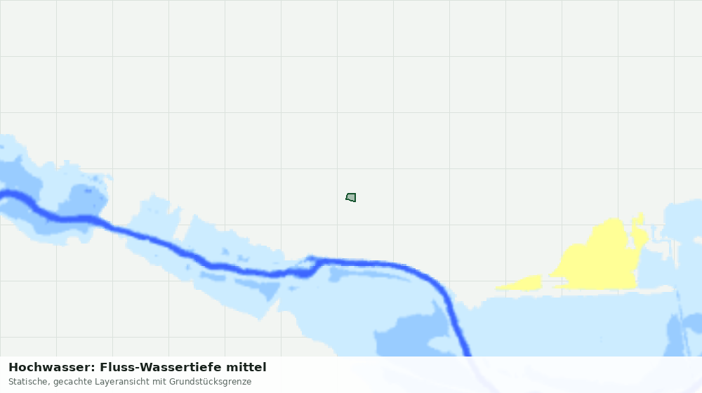 Statische Kartenansicht: Hochwasser: Fluss-Wassertiefe mittel