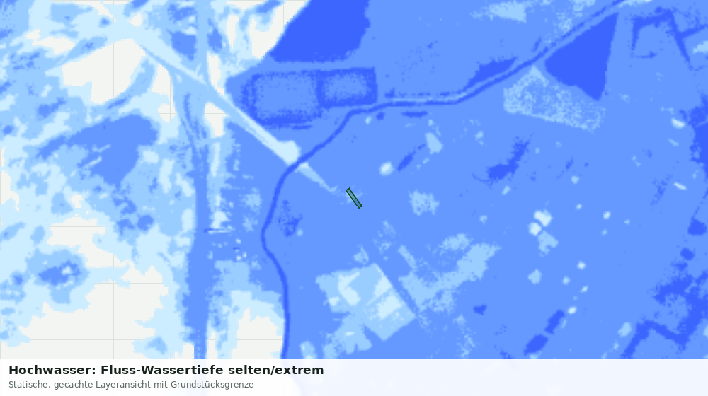 Statische Kartenansicht: Hochwasser: Fluss-Wassertiefe selten/extrem