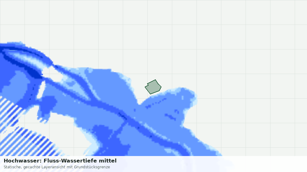 Statische Kartenansicht: Hochwasser: Fluss-Wassertiefe mittel