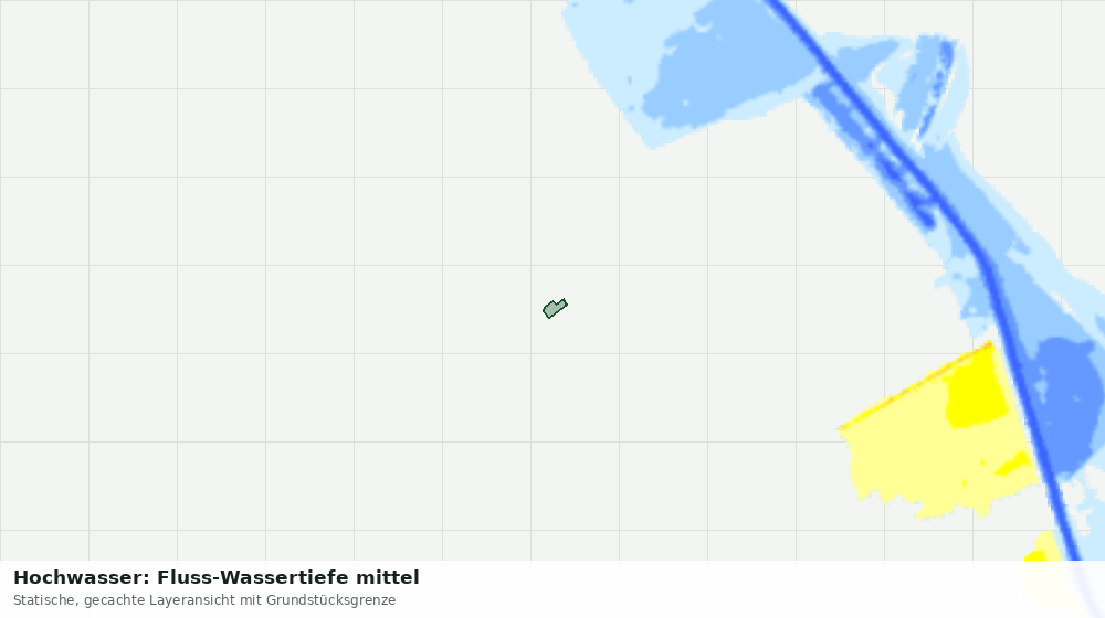Statische Kartenansicht: Hochwasser: Fluss-Wassertiefe mittel