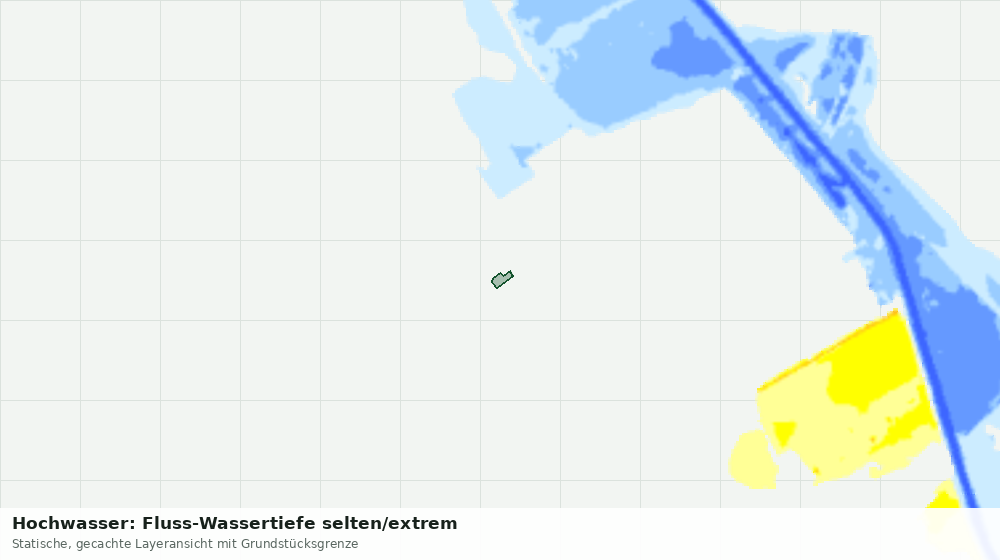 Statische Kartenansicht: Hochwasser: Fluss-Wassertiefe selten/extrem
