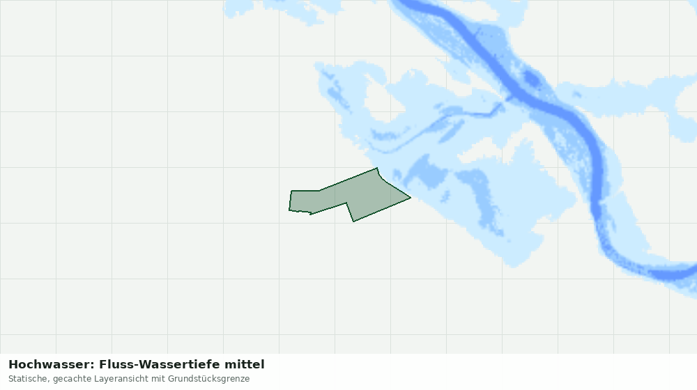 Statische Kartenansicht: Hochwasser: Fluss-Wassertiefe mittel