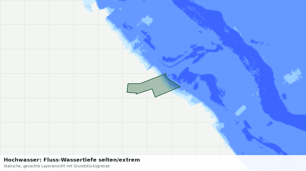 Statische Kartenansicht: Hochwasser: Fluss-Wassertiefe selten/extrem