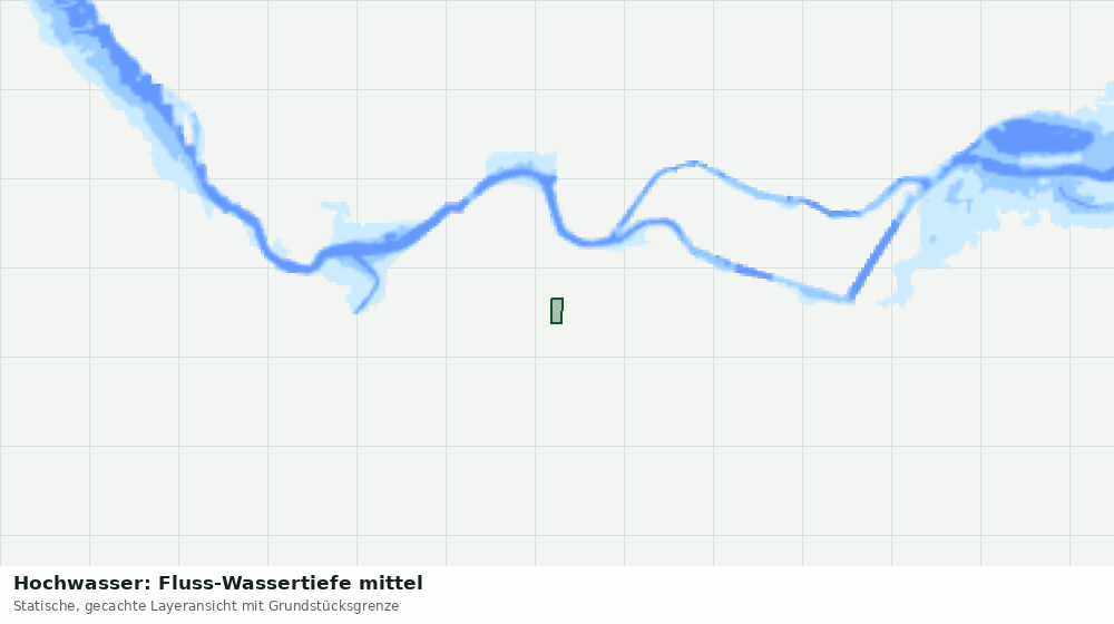 Statische Kartenansicht: Hochwasser: Fluss-Wassertiefe mittel