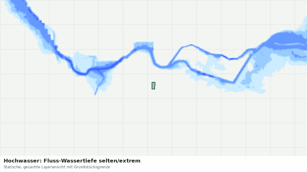 Statische Kartenansicht: Hochwasser: Fluss-Wassertiefe selten/extrem
