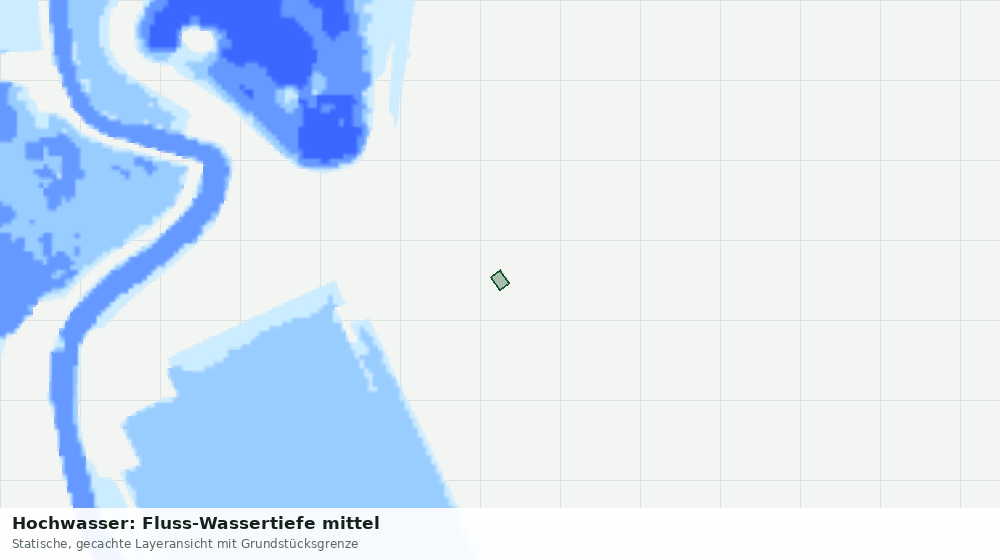 Statische Kartenansicht: Hochwasser: Fluss-Wassertiefe mittel