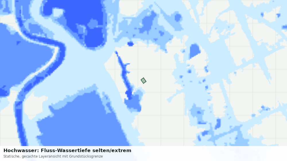 Statische Kartenansicht: Hochwasser: Fluss-Wassertiefe selten/extrem