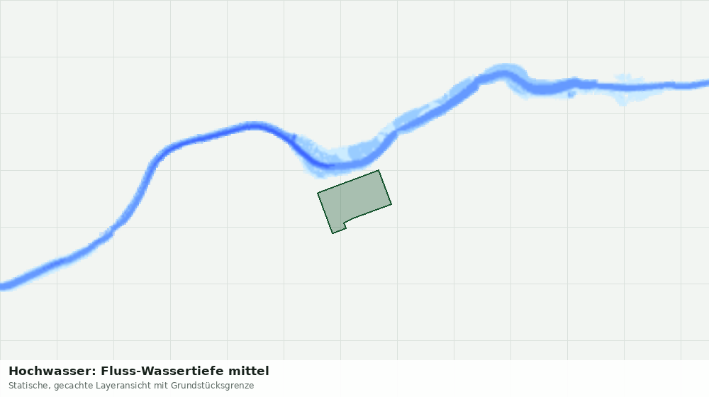 Statische Kartenansicht: Hochwasser: Fluss-Wassertiefe mittel
