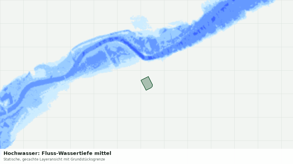 Statische Kartenansicht: Hochwasser: Fluss-Wassertiefe mittel