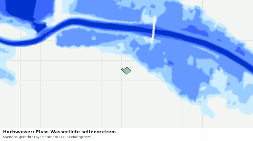 Statische Kartenansicht: Hochwasser: Fluss-Wassertiefe selten/extrem