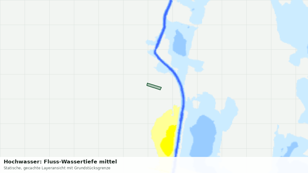 Statische Kartenansicht: Hochwasser: Fluss-Wassertiefe mittel