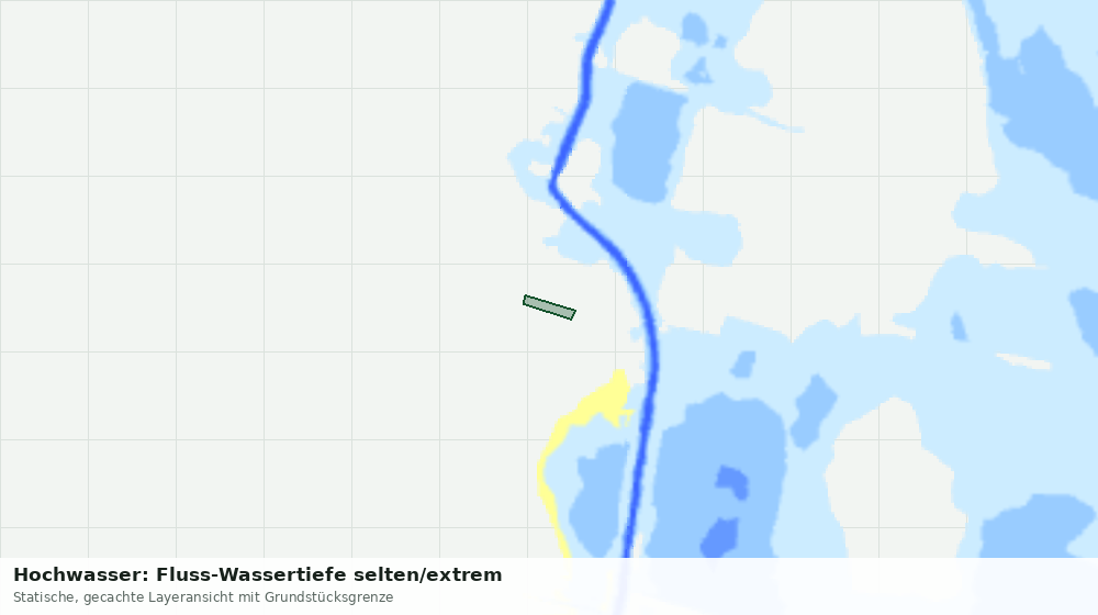 Statische Kartenansicht: Hochwasser: Fluss-Wassertiefe selten/extrem