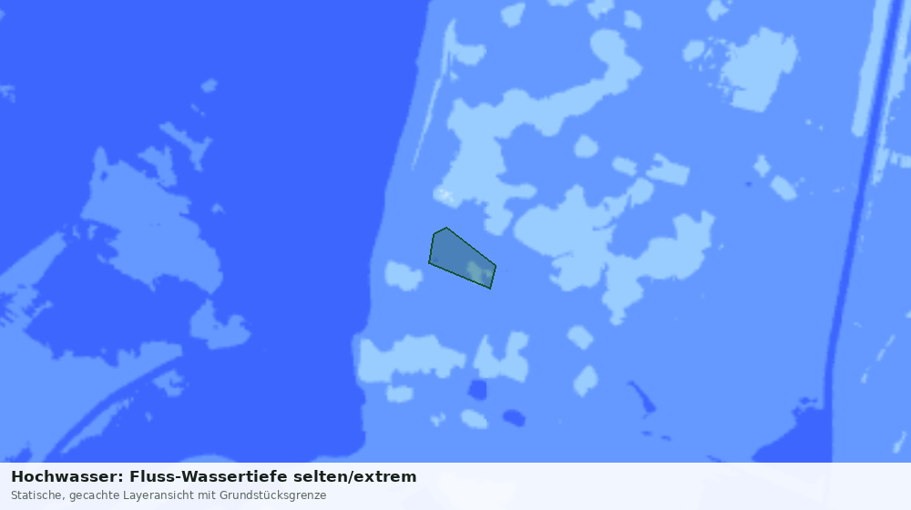 Statische Kartenansicht: Hochwasser: Fluss-Wassertiefe selten/extrem