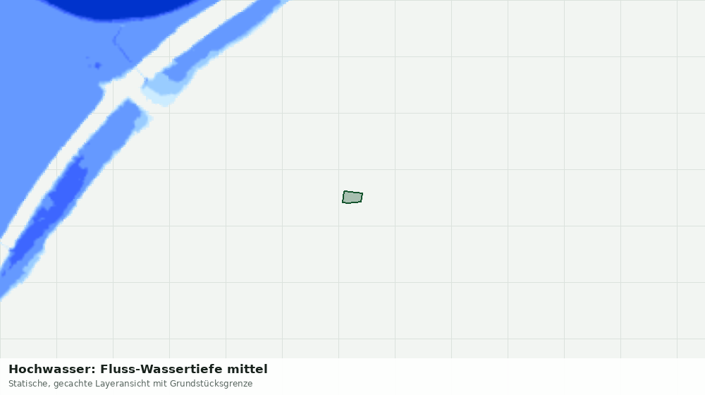 Statische Kartenansicht: Hochwasser: Fluss-Wassertiefe mittel