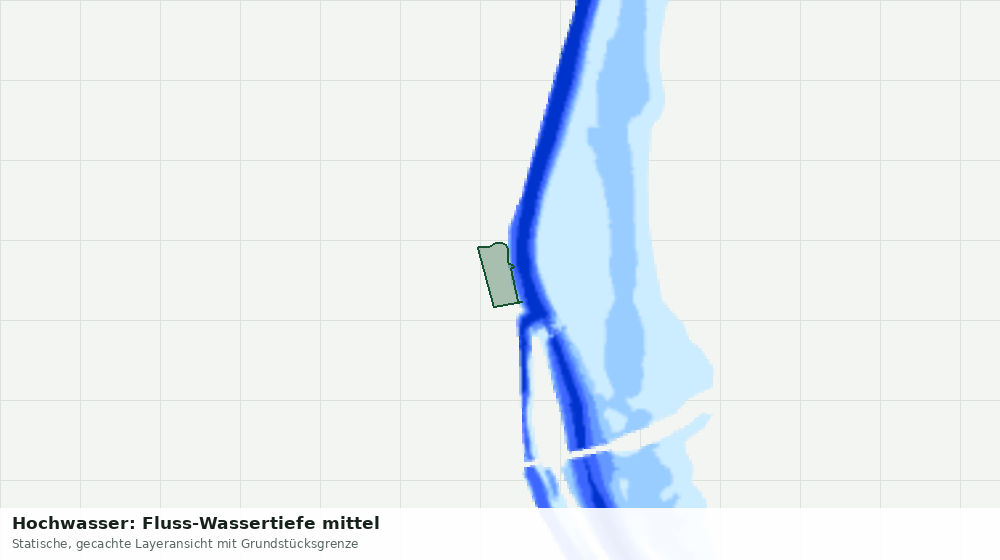 Statische Kartenansicht: Hochwasser: Fluss-Wassertiefe mittel