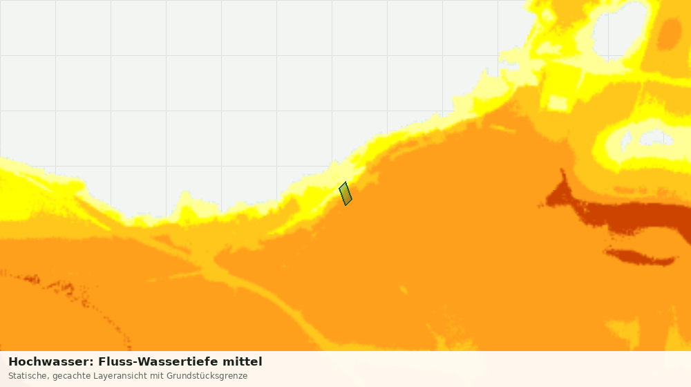 Statische Kartenansicht: Hochwasser: Fluss-Wassertiefe mittel