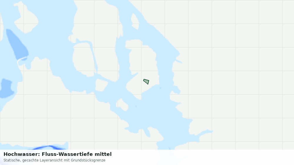 Statische Kartenansicht: Hochwasser: Fluss-Wassertiefe mittel