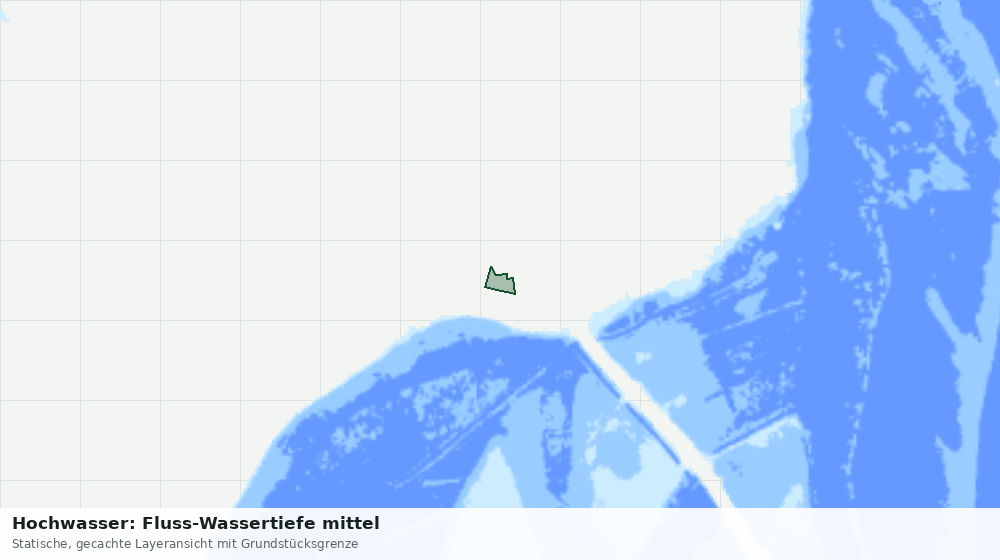 Statische Kartenansicht: Hochwasser: Fluss-Wassertiefe mittel
