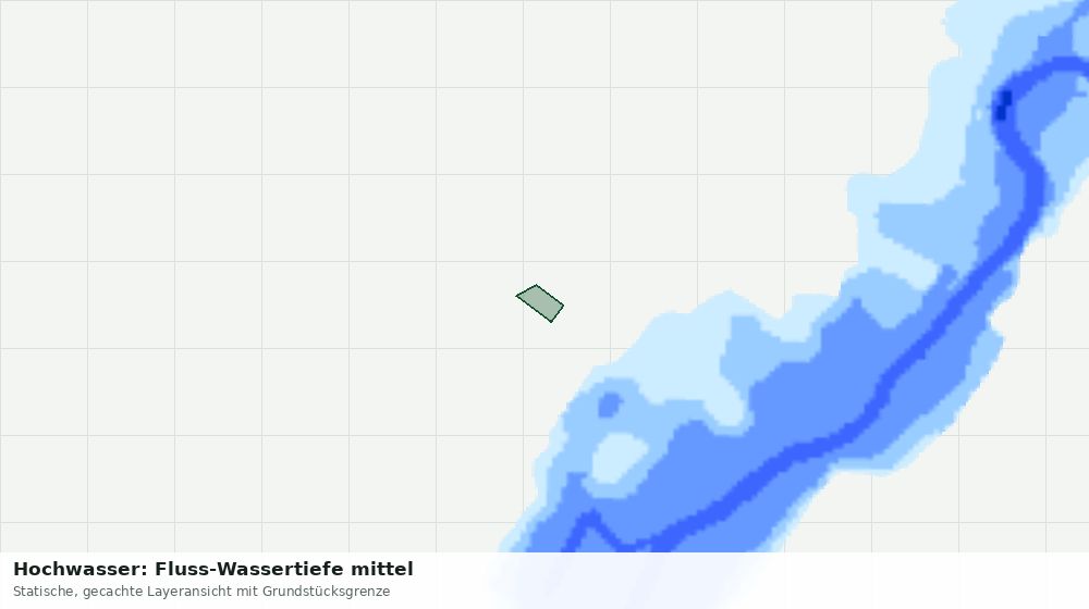 Statische Kartenansicht: Hochwasser: Fluss-Wassertiefe mittel