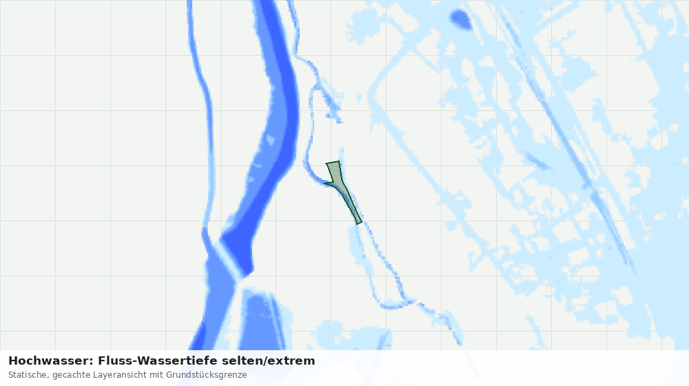 Statische Kartenansicht: Hochwasser: Fluss-Wassertiefe selten/extrem
