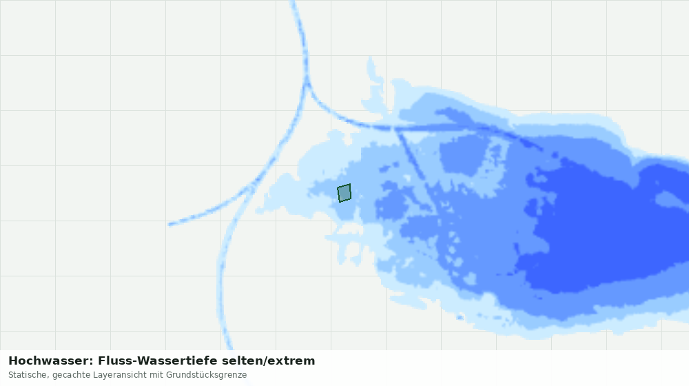 Statische Kartenansicht: Hochwasser: Fluss-Wassertiefe selten/extrem