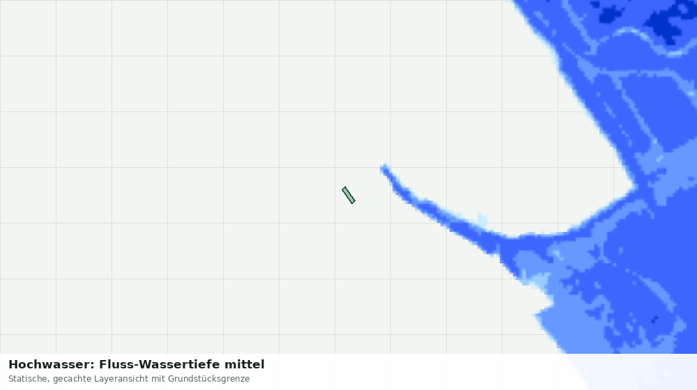 Statische Kartenansicht: Hochwasser: Fluss-Wassertiefe mittel