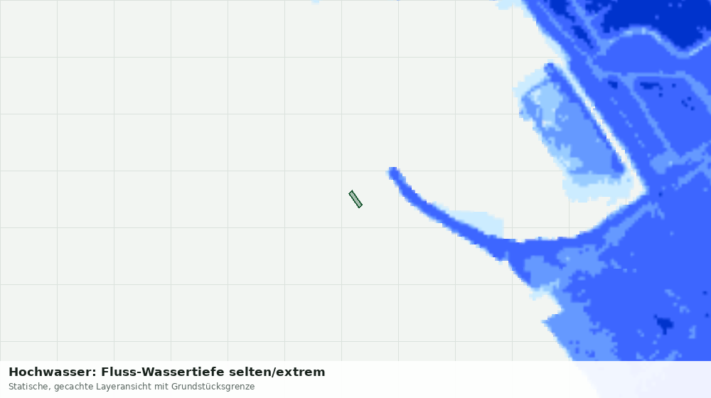 Statische Kartenansicht: Hochwasser: Fluss-Wassertiefe selten/extrem