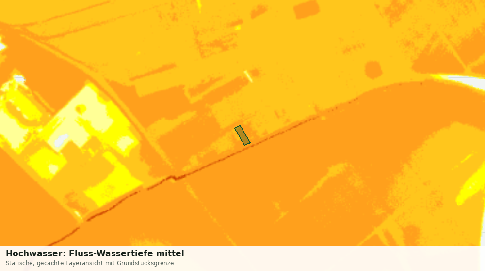 Statische Kartenansicht: Hochwasser: Fluss-Wassertiefe mittel