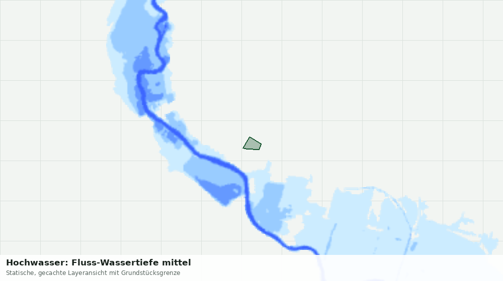 Statische Kartenansicht: Hochwasser: Fluss-Wassertiefe mittel