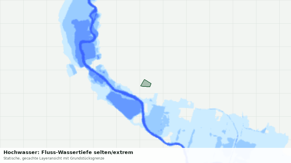 Statische Kartenansicht: Hochwasser: Fluss-Wassertiefe selten/extrem