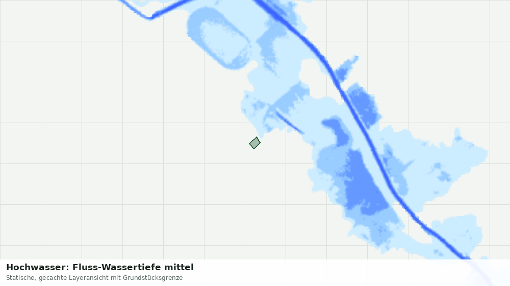 Statische Kartenansicht: Hochwasser: Fluss-Wassertiefe mittel