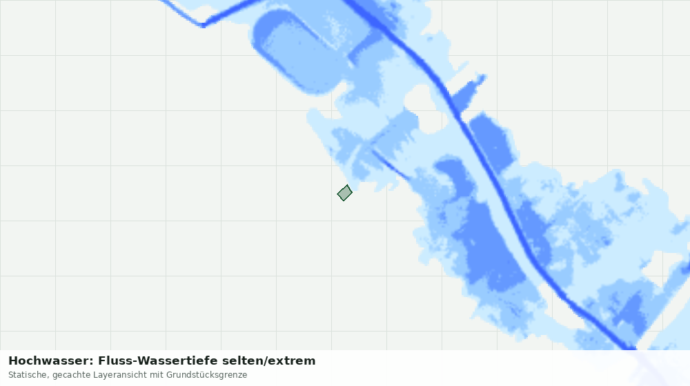 Statische Kartenansicht: Hochwasser: Fluss-Wassertiefe selten/extrem