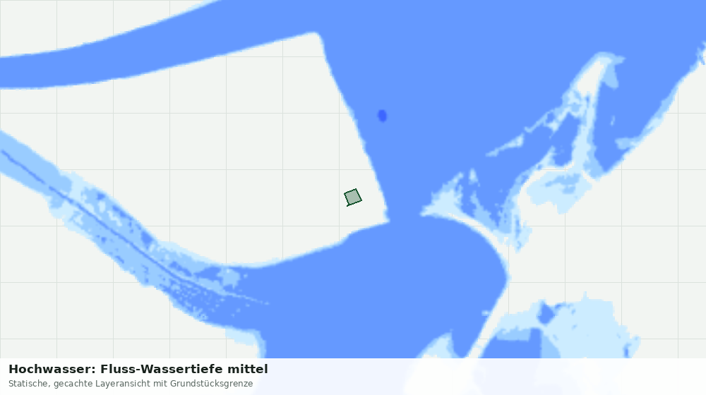 Statische Kartenansicht: Hochwasser: Fluss-Wassertiefe mittel