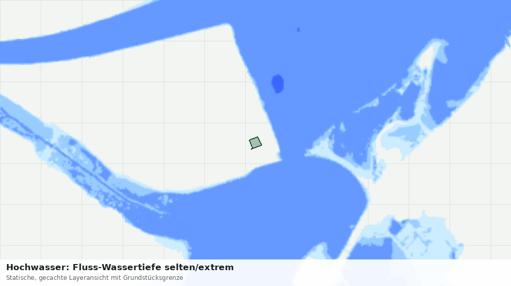 Statische Kartenansicht: Hochwasser: Fluss-Wassertiefe selten/extrem
