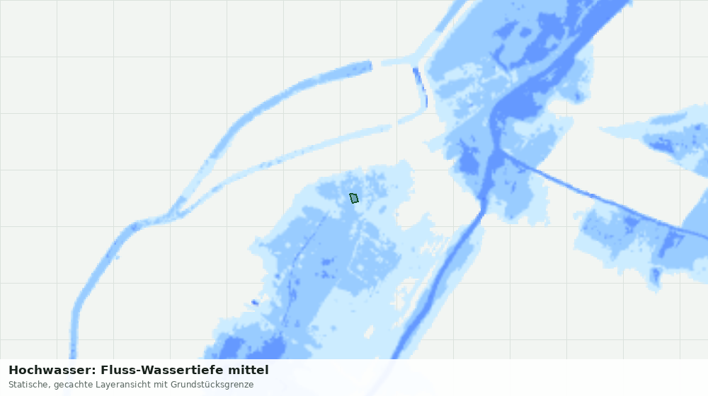 Statische Kartenansicht: Hochwasser: Fluss-Wassertiefe mittel