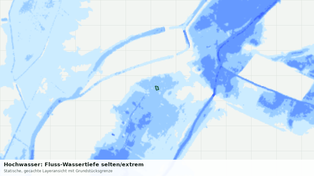 Statische Kartenansicht: Hochwasser: Fluss-Wassertiefe selten/extrem