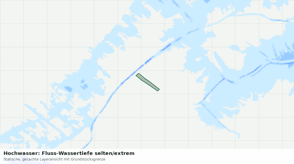 Statische Kartenansicht: Hochwasser: Fluss-Wassertiefe selten/extrem