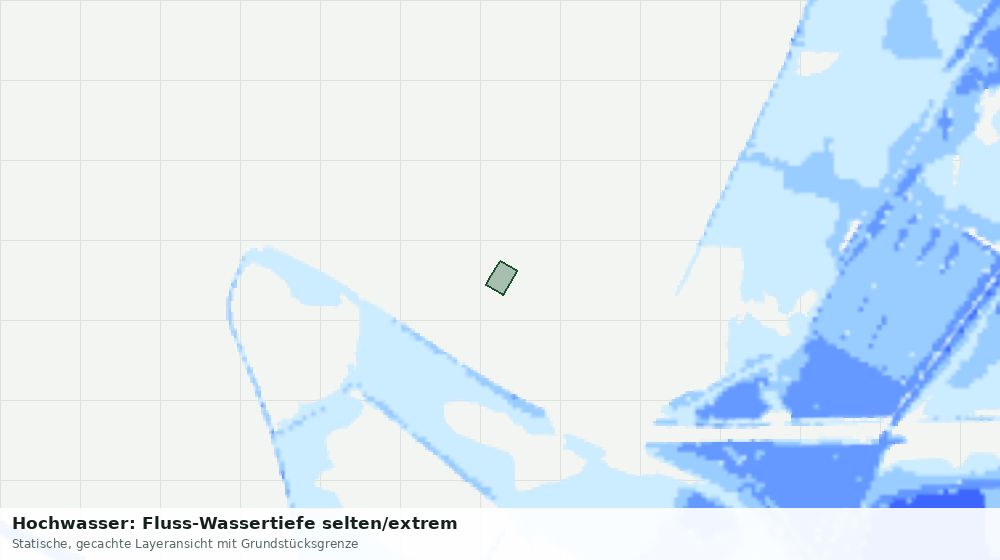 Statische Kartenansicht: Hochwasser: Fluss-Wassertiefe selten/extrem